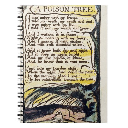 'A Poison Tree', bord 50 (Bentley 49) uit 'Sangen' Notitieboek (Voorkant)