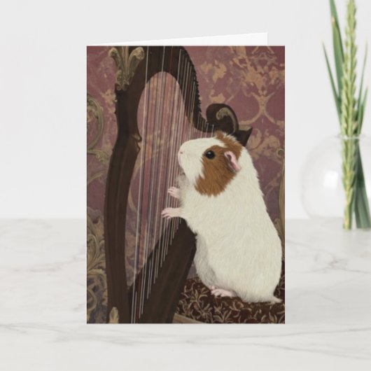 A Polite Performance – Guinea Pig Greeting Card Kaart (Voorkant)