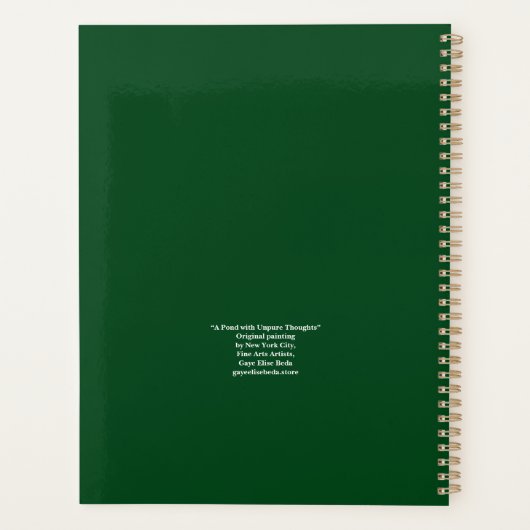A Pond with Unpure Thoughts Planner (Achterkant)