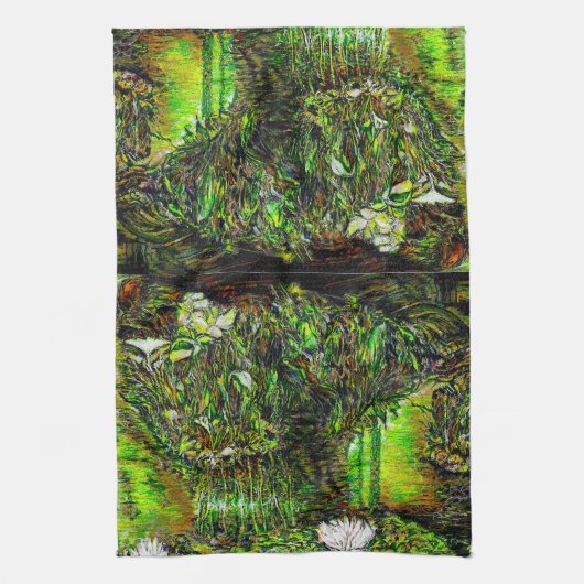 A Pond with Unpure Thoughts Theedoek (Verticaal)