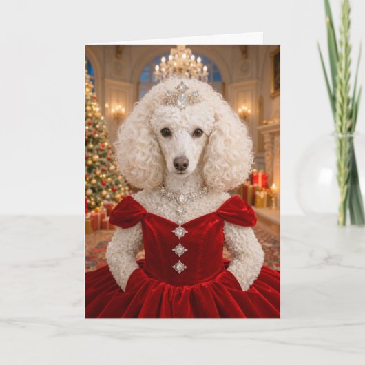 A Poodle Christmas Holiday Card Kaart (Voorkant)
