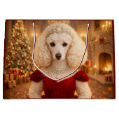 A Poodle Christmas Holiday  Groot Cadeauzakje (Voorkant)