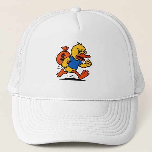 A POP ART STYLE THIEF DUCK Trucker Hat Trucker Pet (Voorkant)