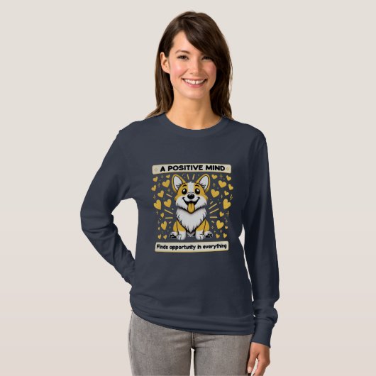 "A Positive Mind" motivatie sweatshirt (Voorkant volledig)