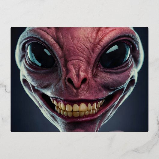 A postcard with a space theme. folie feestdagen briefkaart (Voorkant)