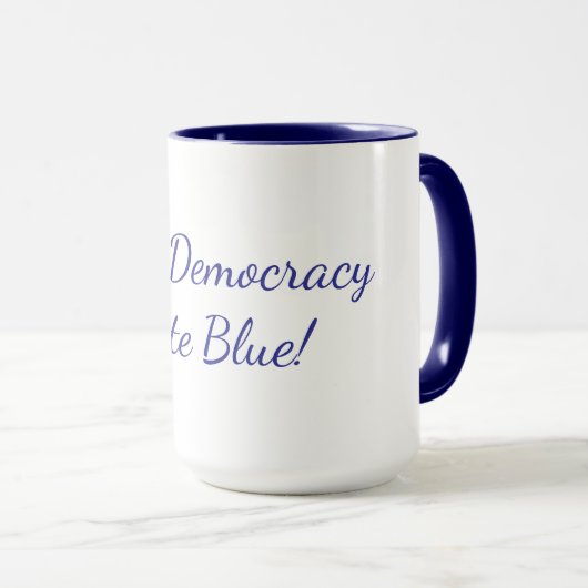 a pro democracy coffee mug mok (Voorkant rechts)