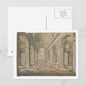 A Processie in St Peter's, Rome (m/c over een etch Briefkaart (Voorkant / Achterkant)