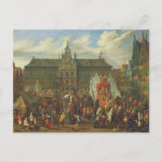 A Processie te Antwerpen, 1697 Briefkaart (Voorkant)
