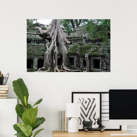 a prohm tempel in cambodja poster (Thuiskantoor)