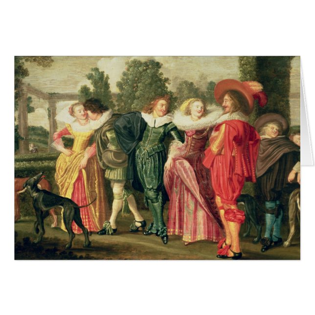 A Promenade in de tuin, c.1623 (Voorkant Horizontaal)