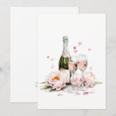 A Prosecco with two crystal glasses,Valentines Day Feestdagenkaart (Voorkant / Achterkant)