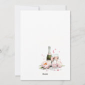 A Prosecco with two crystal glasses,Valentines Day Feestdagenkaart (Achterkant)