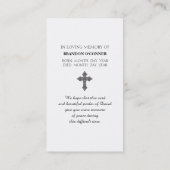 "A Psalm of David” Peace & Comfort Prayer Card Visitekaartje (Achterkant)