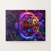 A psychedelic tiger legpuzzel (Horizontaal)