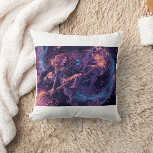 A psychedelic witch cushion kussen (Deken)