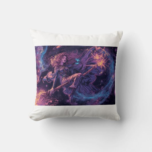 A psychedelic witch cushion kussen (Voorkant)
