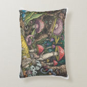 A psychedelic woodland decorative cushion accent kussen (Voorkant(Verticaal))