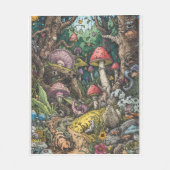 A psychedelic woodland fleece blanket deken (Voorkant)