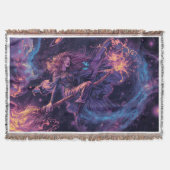 A psycheldelic witch throw blanket deken (Voorkant)