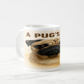 “A Pug’s Life” Cute Pug Mug Koffiemok (Voorkant links)