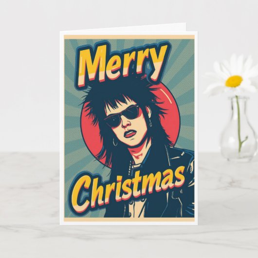 A punk christmas card kaart (Kleine Plant)