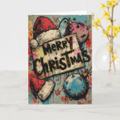 A punk christmas card kaart (Gele Bloem)