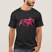 A Purple Leopard on a Black Short Sleeve T-Shirt (Voorkant)