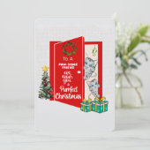 A Purrfect Christmas from a pawsome friend Feestdagenkaart (Staand voorkant)