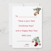 A Purrfect Christmas from a pawsome friend Feestdagenkaart (Achterkant)