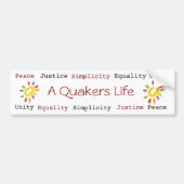 A Quakers Life bumpersticker (Voorkant)