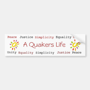 A Quakers Life bumpersticker
