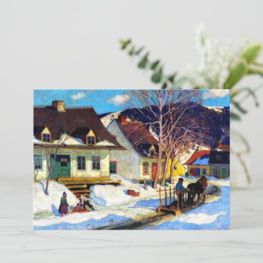 A Quebec Village Street - Clarence Gagnon, Kaart (Staand voorkant)