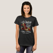 A Queen Was Born In August Leopard High Heels Love T-shirt (Voorkant volledig)
