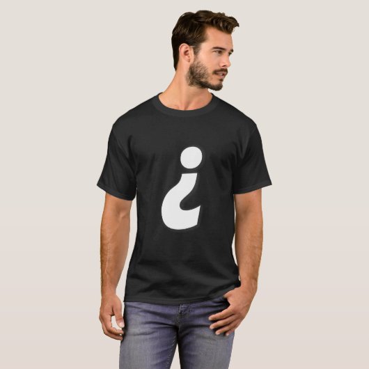 A question mark standing upside down t-shirt (Voorkant volledig)