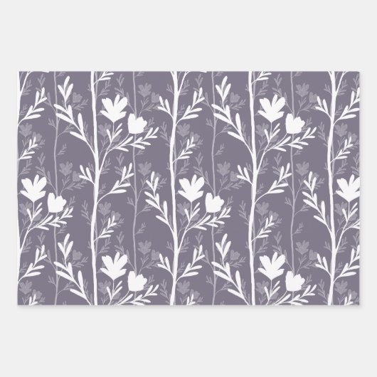 A Quiet Journey Minimal Botanical Silhouettes Inpakpapier Vel (Voorkant 2)