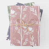 A Quiet Journey Minimal Botanical Silhouettes Inpakpapier Vel (In situ)