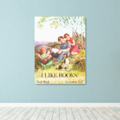 A Quiet Moment of Reading,Kate Seredy I Like Books Canvas Afdruk (Insitu (Houten vloer))