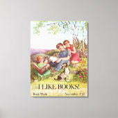A Quiet Moment of Reading,Kate Seredy I Like Books Canvas Afdruk (Voorkant)