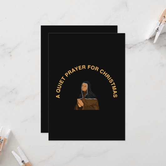 A QUIET PRAYER FOR CHRISTMAS KAART (Voorkant / Achterkant in situ)