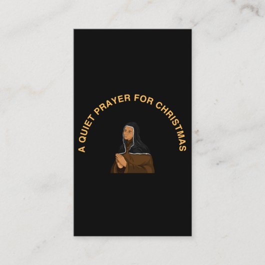A QUIET PRAYER FOR CHRISTMAS VISITEKAARTJE (Voorkant)