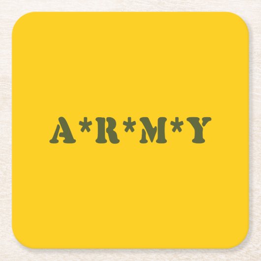 A*R*M*Y KARTONNEN ONDERZETTERS (Voorkant)