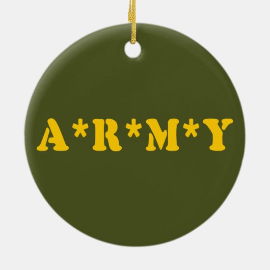 A*R*M*Y KERAMISCH ORNAMENT (Achterkant)