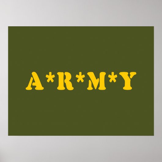 A*R*M*Y POSTER (Voorkant)