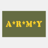 A*R*M*Y RECHTHOEKIGE STICKER (Voorkant)