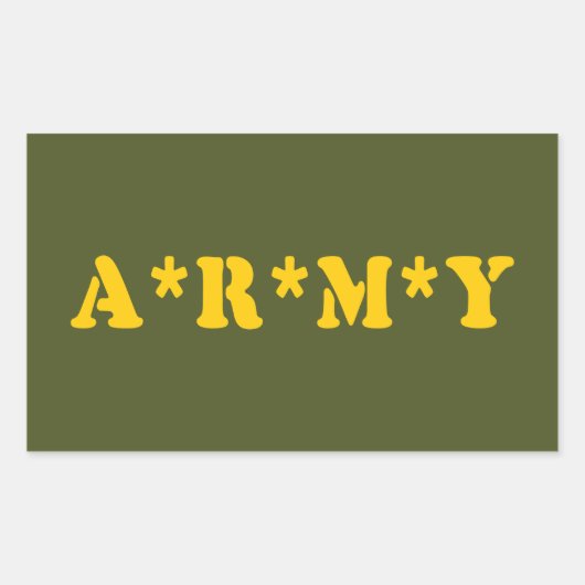 A*R*M*Y RECHTHOEKIGE STICKER (Voorkant)
