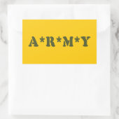 A*R*M*Y RECHTHOEKIGE STICKER (Tas)