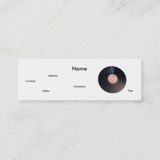 A&R-profielkaart Mini Visitekaartje (Voorkant)