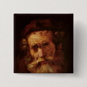 A Rabbi Vierkante Button 5,1 Cm