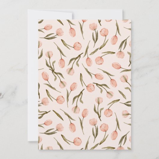 A radiant and delicate 'Baby Shower' invitation  (Achterkant)