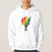 A rainbow in beige boots  hoodie (Voorkant)